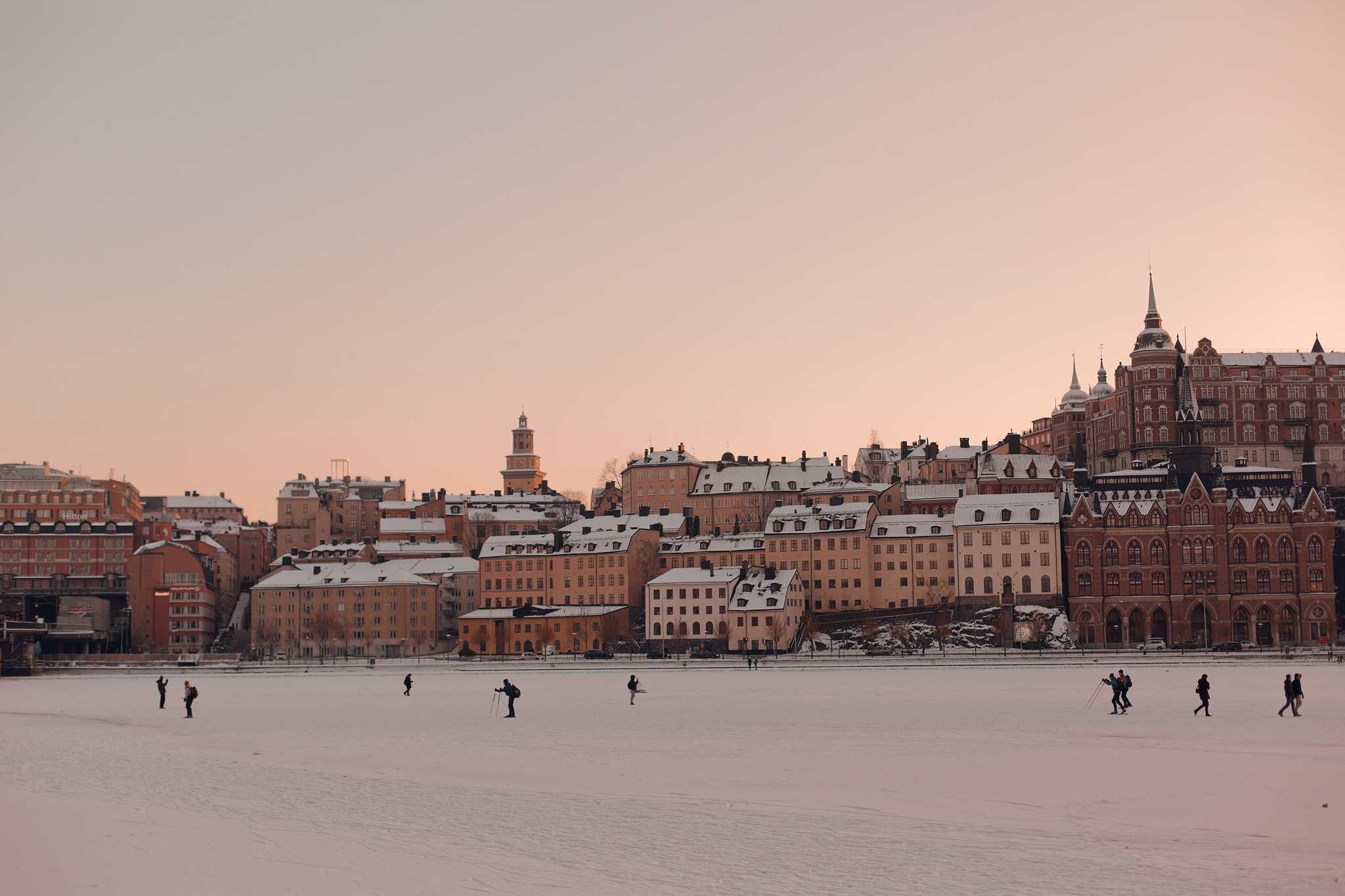 Södermalm i Stockholm på vintern