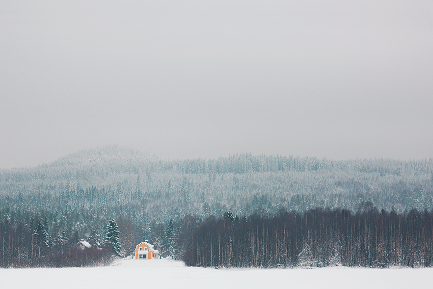 Promenad i ett snöigt Boden