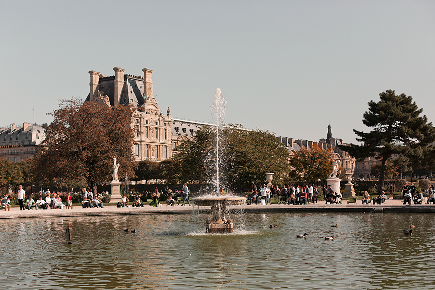 Vårkänslor på hösten i Tuileries Garden