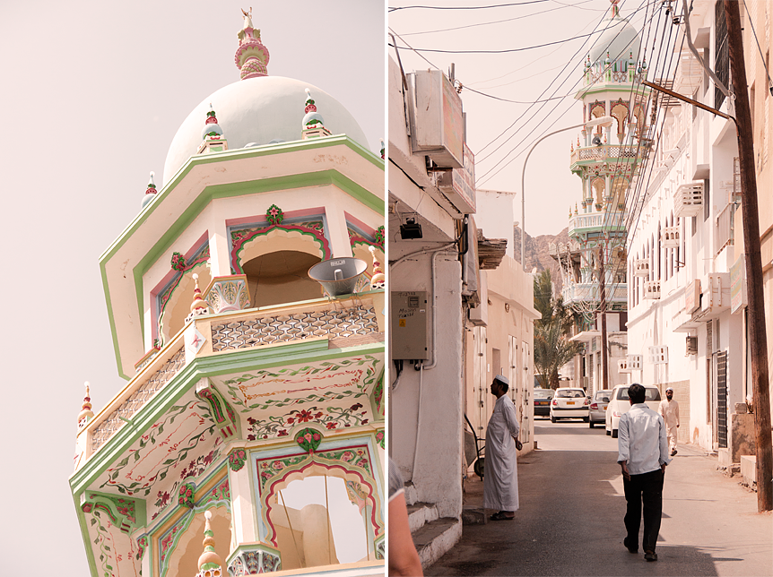 Vackra detaljer på arkitektur i Muscat