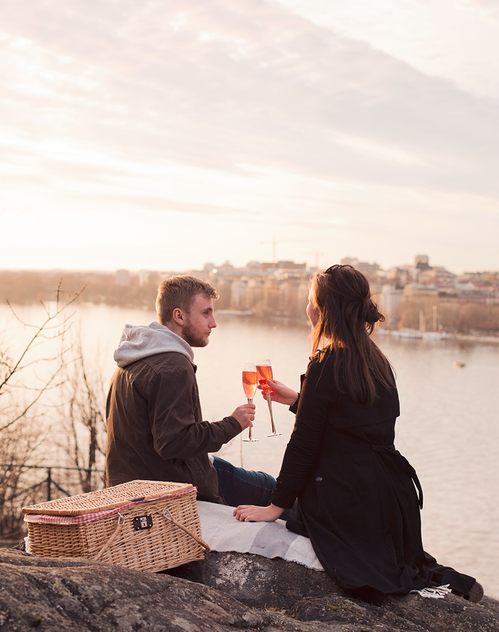 Picknick på Skinnarviksberget i Stockholm