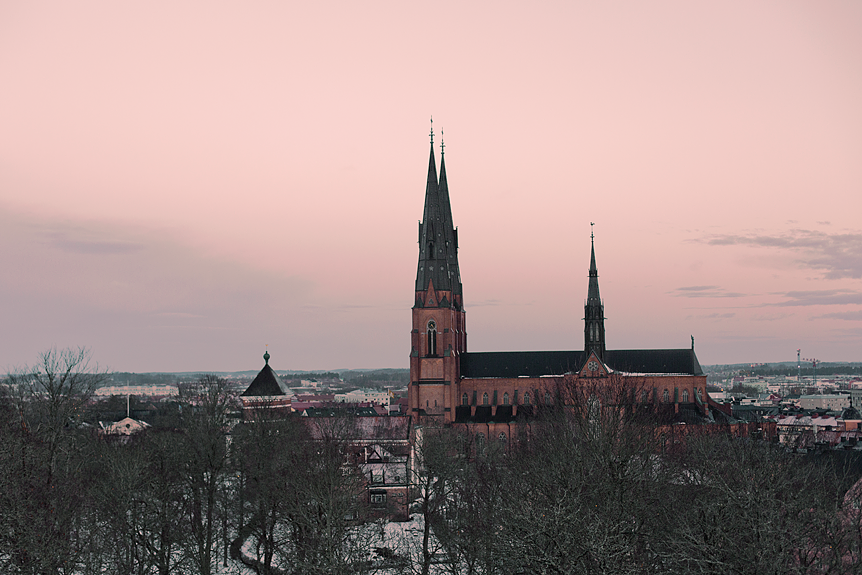 Soluppgång vid Uppsala slott