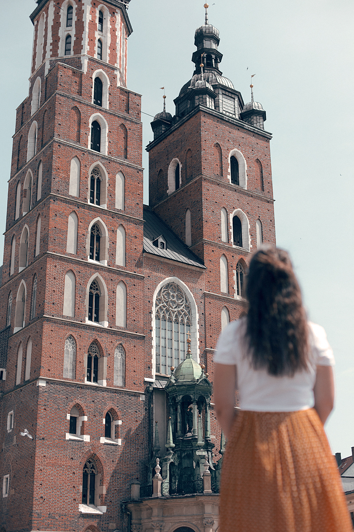 Rynek Główny och Mariakyrkan i Kraków