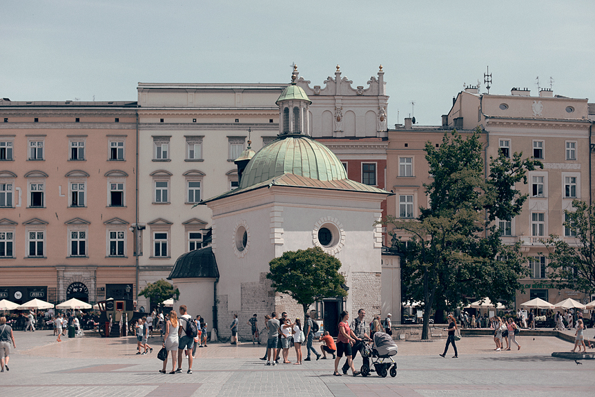 Rynek Główny och Mariakyrkan i Kraków