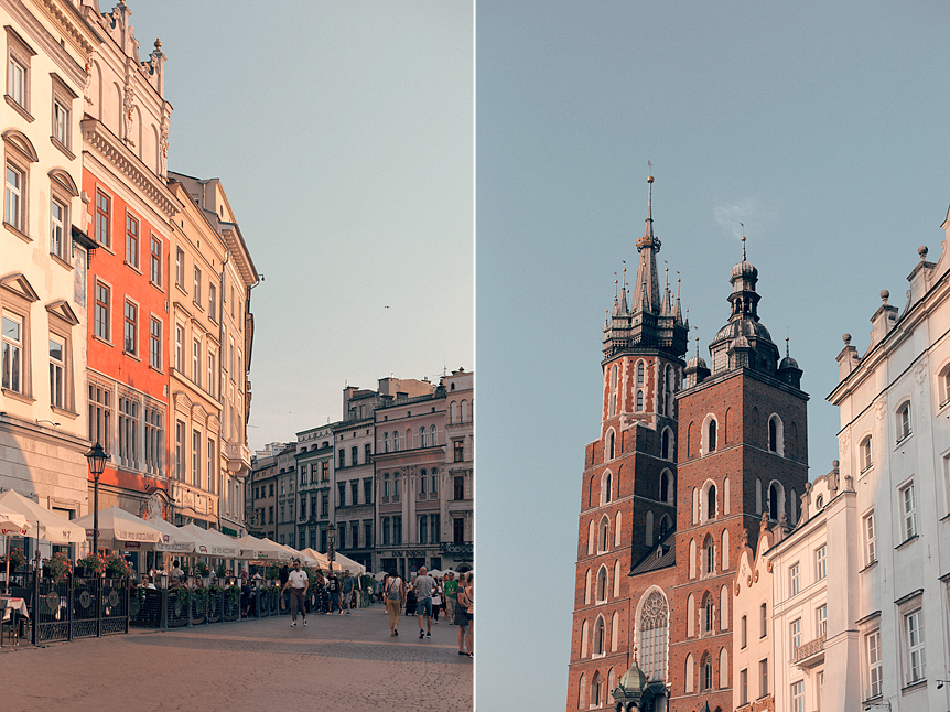 Rynek Główny i kvällsljus