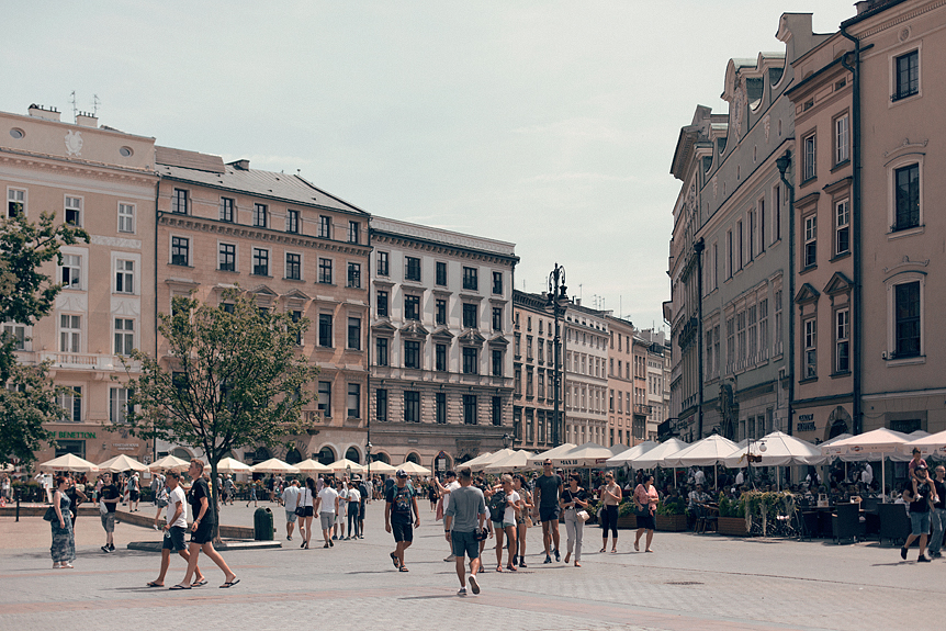 Rynek Główny och Mariakyrkan i Kraków