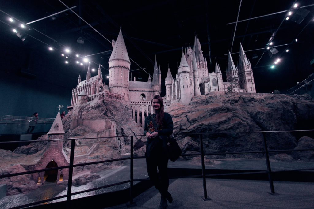 Hogwarts-modellen på Warner Bros. Studio Tour i London.