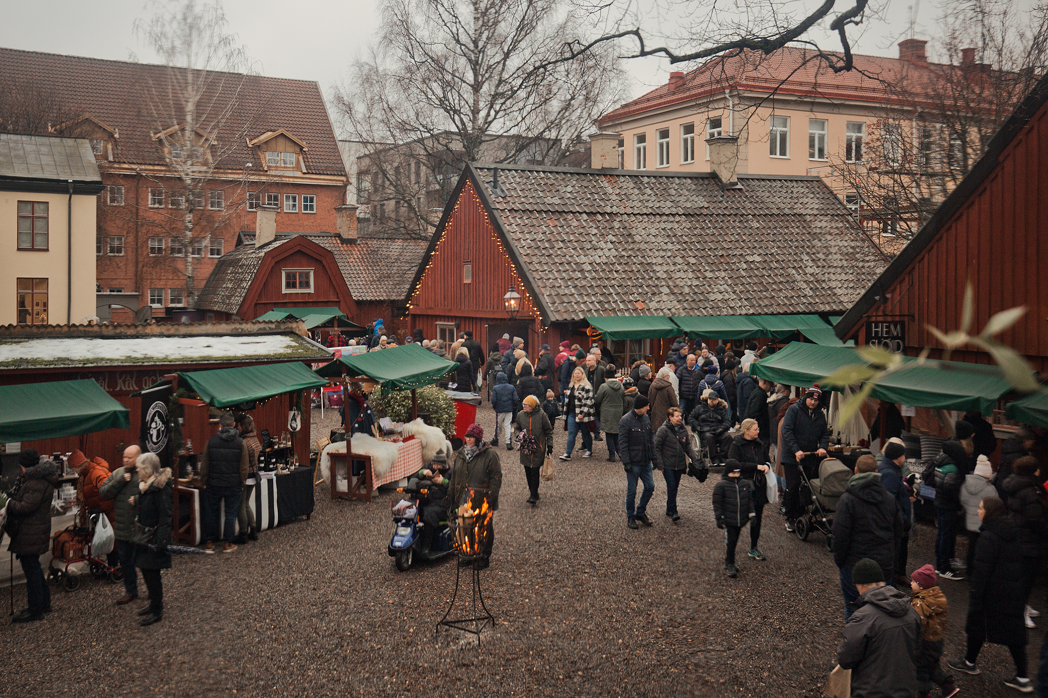 Julmarknad på Rademachersmedjorna i Eskilstuna
