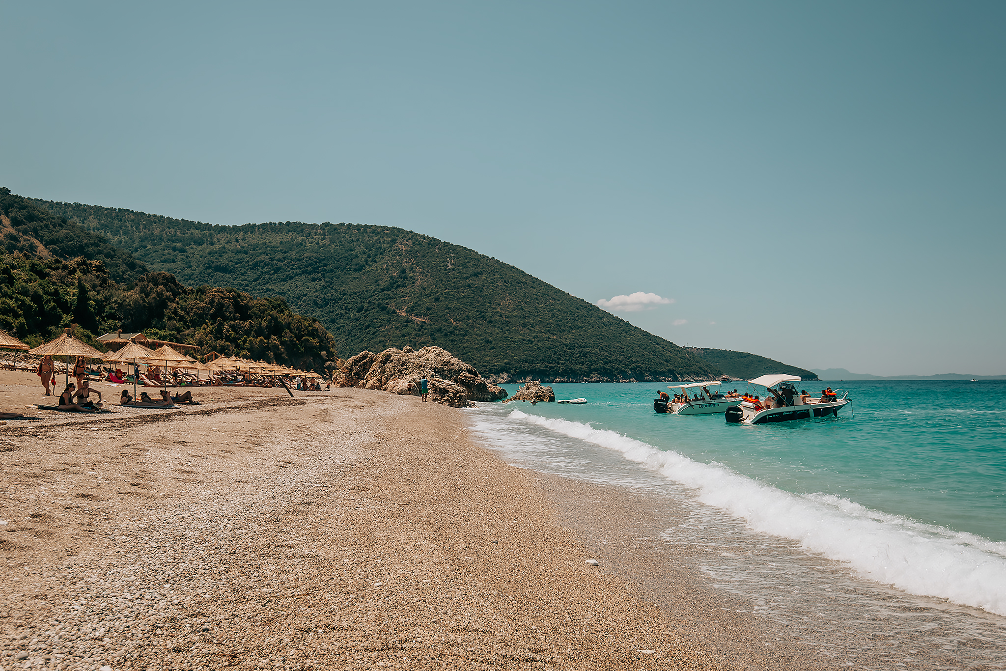 Båtutflykt i Saranda: Stranden Krorëzës