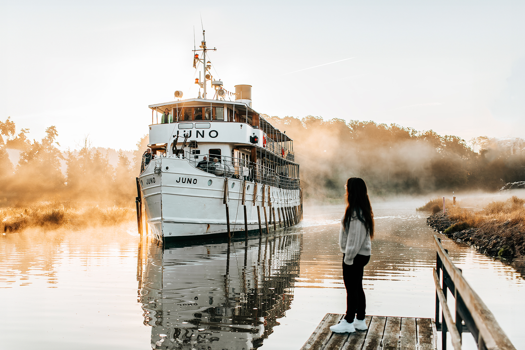 Magisk morgon vid Göta kanal​