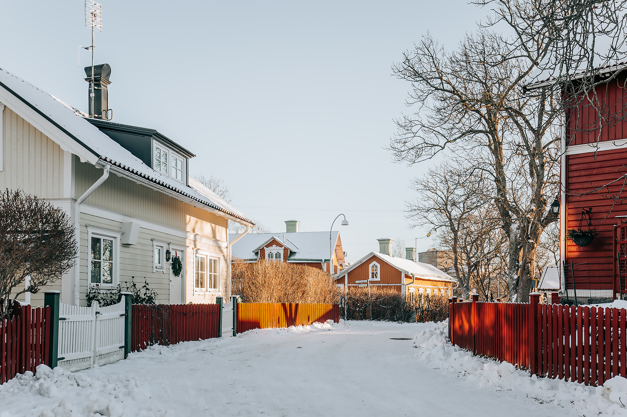 Promenad i Vaxholm på vintern​.